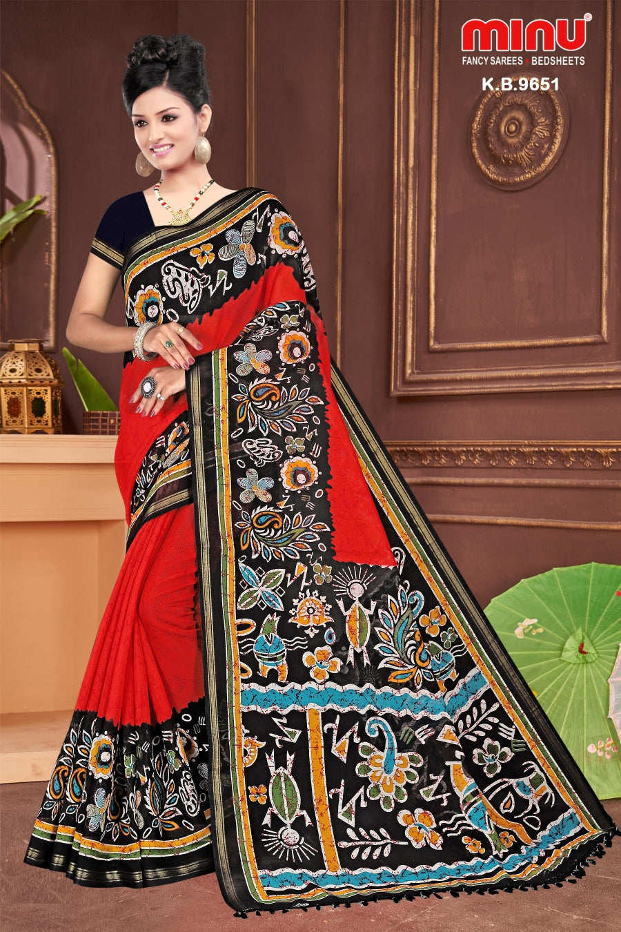 women wearing latest designed fancy saree image